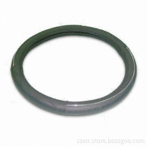 PU Car Steering Wheel Cover with Interior Cone Rubber Ring